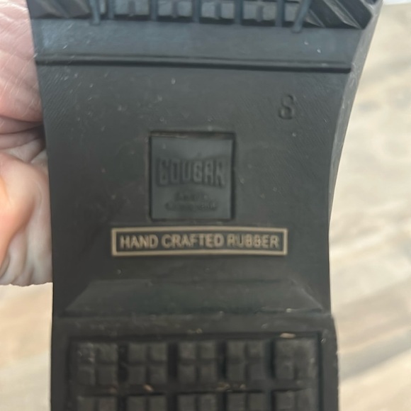 Cougar Ruby Black Motif Printed Waterproof Rain Shoe Size 8 - Picture 6 of 7